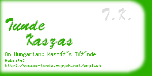 tunde kaszas business card